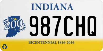 IN license plate 987CHQ