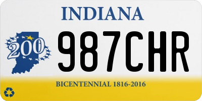 IN license plate 987CHR