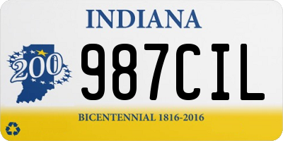 IN license plate 987CIL