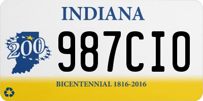 IN license plate 987CIO