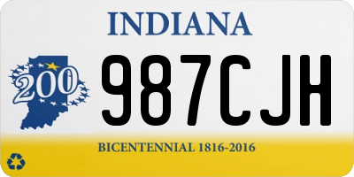 IN license plate 987CJH