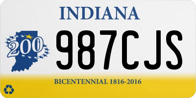 IN license plate 987CJS