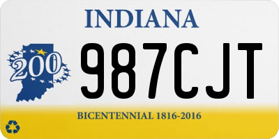 IN license plate 987CJT