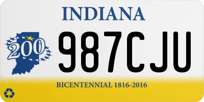 IN license plate 987CJU