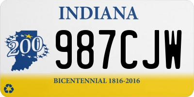 IN license plate 987CJW