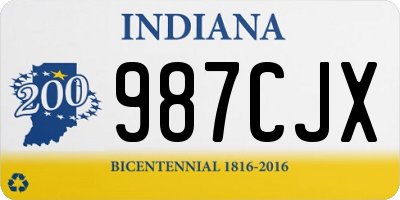 IN license plate 987CJX