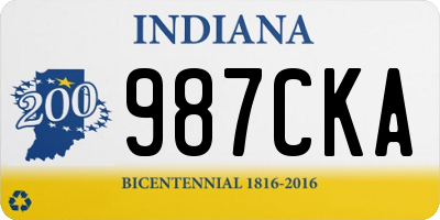 IN license plate 987CKA