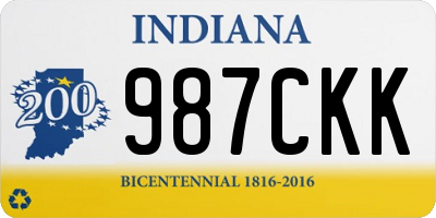 IN license plate 987CKK