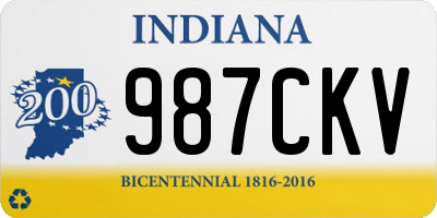 IN license plate 987CKV