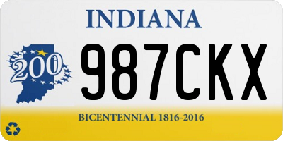 IN license plate 987CKX