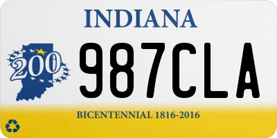 IN license plate 987CLA