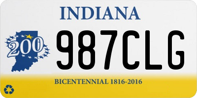 IN license plate 987CLG