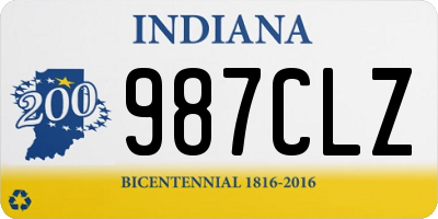 IN license plate 987CLZ