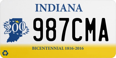 IN license plate 987CMA