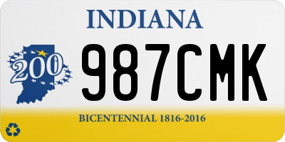 IN license plate 987CMK