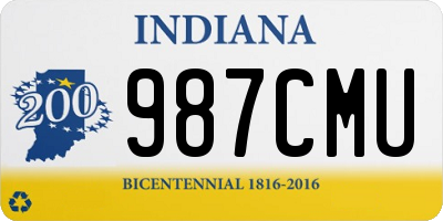 IN license plate 987CMU