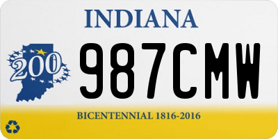 IN license plate 987CMW