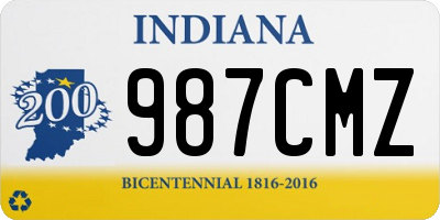 IN license plate 987CMZ