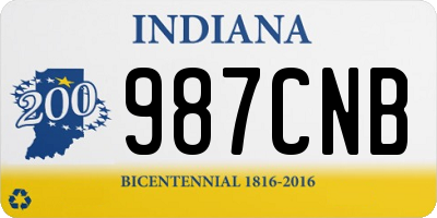 IN license plate 987CNB