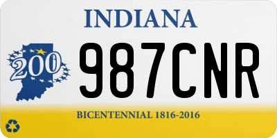 IN license plate 987CNR