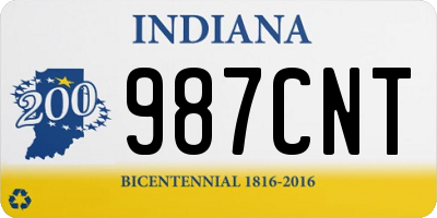 IN license plate 987CNT