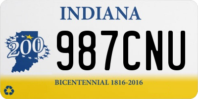 IN license plate 987CNU