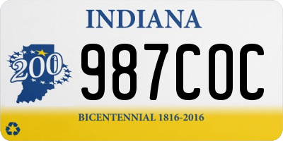 IN license plate 987COC