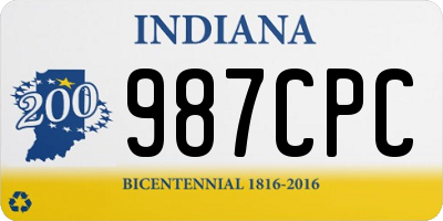 IN license plate 987CPC