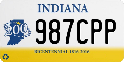 IN license plate 987CPP