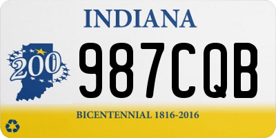 IN license plate 987CQB