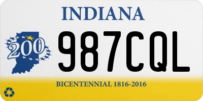 IN license plate 987CQL