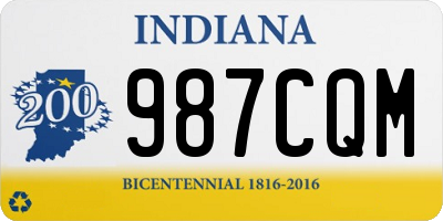 IN license plate 987CQM