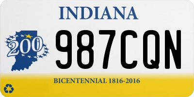 IN license plate 987CQN