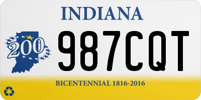 IN license plate 987CQT