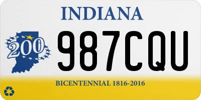 IN license plate 987CQU