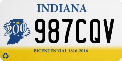 IN license plate 987CQV