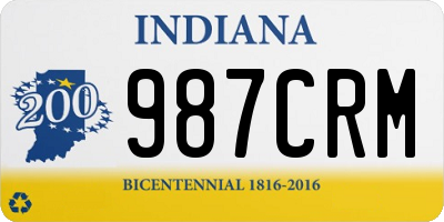 IN license plate 987CRM