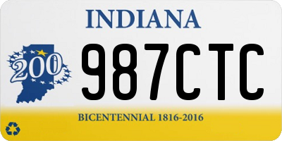 IN license plate 987CTC