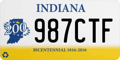 IN license plate 987CTF