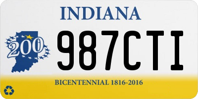 IN license plate 987CTI