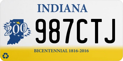 IN license plate 987CTJ