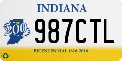 IN license plate 987CTL