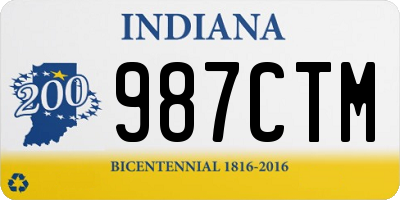 IN license plate 987CTM