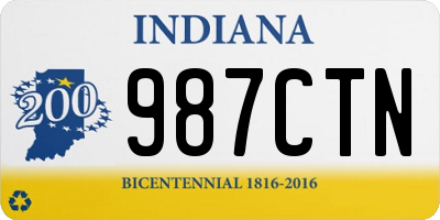 IN license plate 987CTN