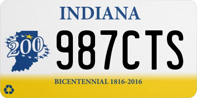 IN license plate 987CTS