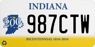 IN license plate 987CTW