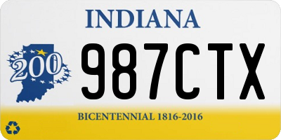 IN license plate 987CTX