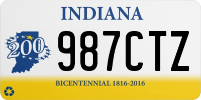 IN license plate 987CTZ