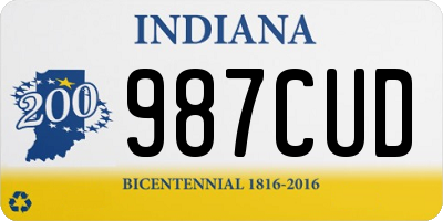 IN license plate 987CUD