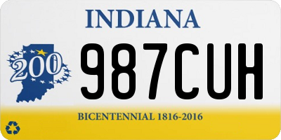 IN license plate 987CUH